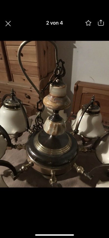 Landhauslampe, Wohnzimmerlampe, Hängelampe, bayrischer Stil in Menden