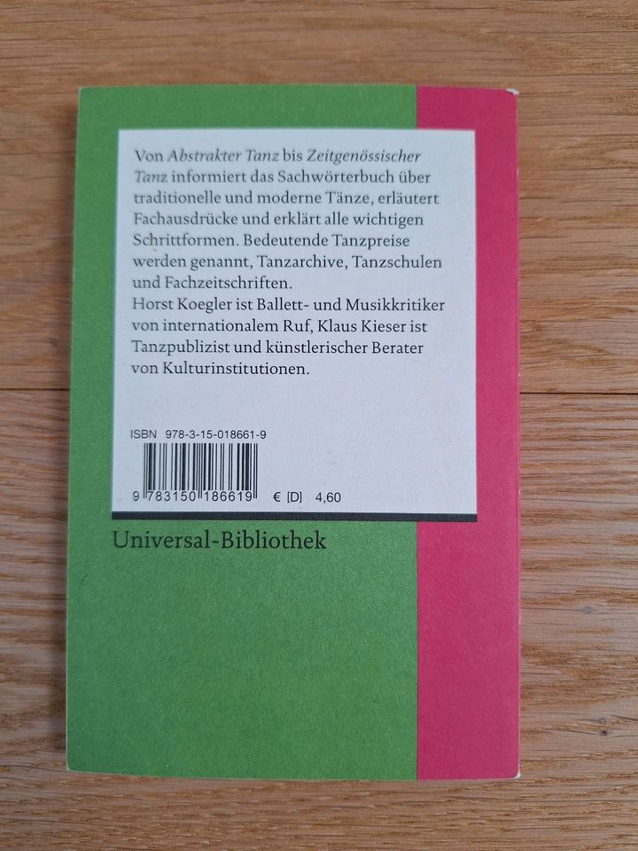 Wörterbuch des Tanzes - Koegler Kieser - Reclam Sachbuch in Starnberg