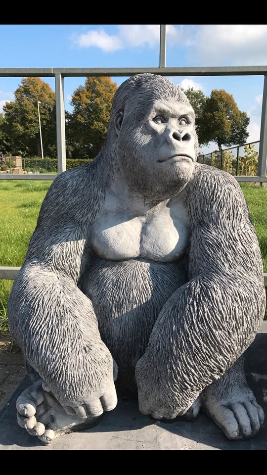 ‼️XL Gorilla 180kg Steinguss Affe Affen Berggorilla Orang Utan‼️ in Hamburg