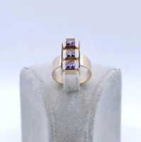 Neuwertiger Gold Damenring mit Amethysten, 585er Goldring Berlin - Neukölln Vorschau