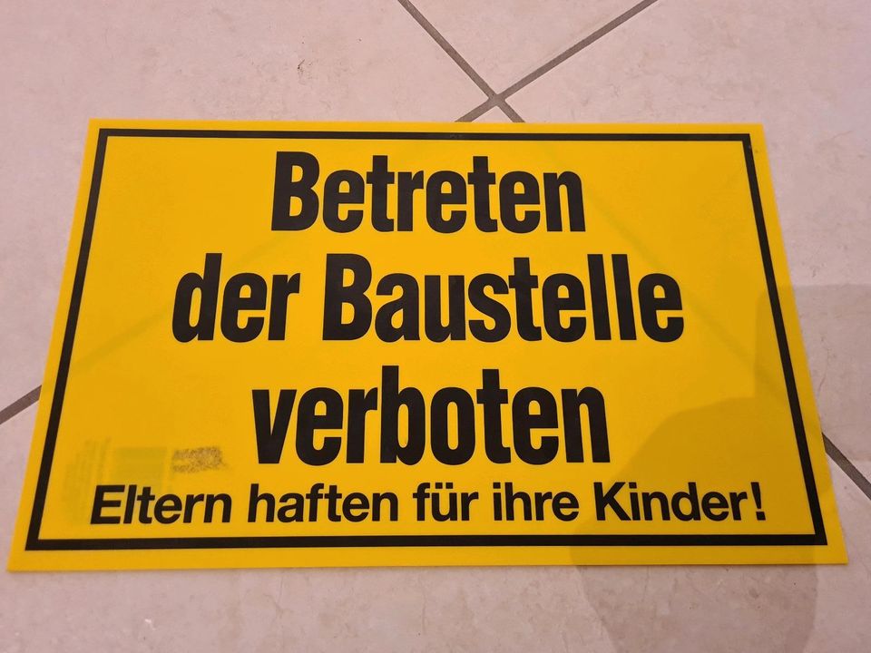 Betreten der Baustelle verboten, Baustellenschild in Kirchberg an der Murr