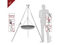 Schwenkgrill Edelstahl Dreibein Grill mit Pfanne und Kurbel Rheinland-Pfalz - Idar-Oberstein Vorschau