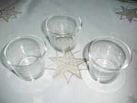 Teelichthalter - 3 Teelichtgläser - Glas - sehr gut Kerzenständer Nordrhein-Westfalen - Nörvenich Vorschau