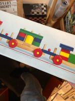 Holz Lok mit Wagons bunt ideal für Kreativität und Kinder Niedersachsen - Seeburg (Niedersachsen) Vorschau