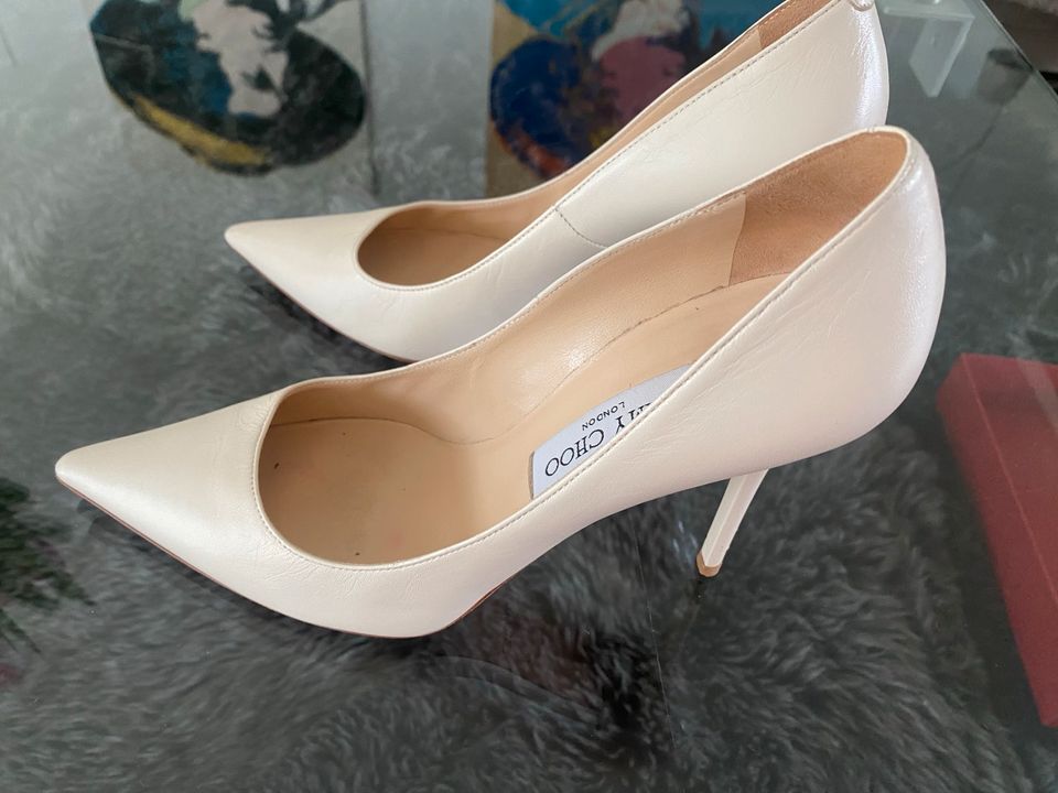 Original Jimmy Choo Pumps, 38 Creme Hochzeit in Castrop-Rauxel