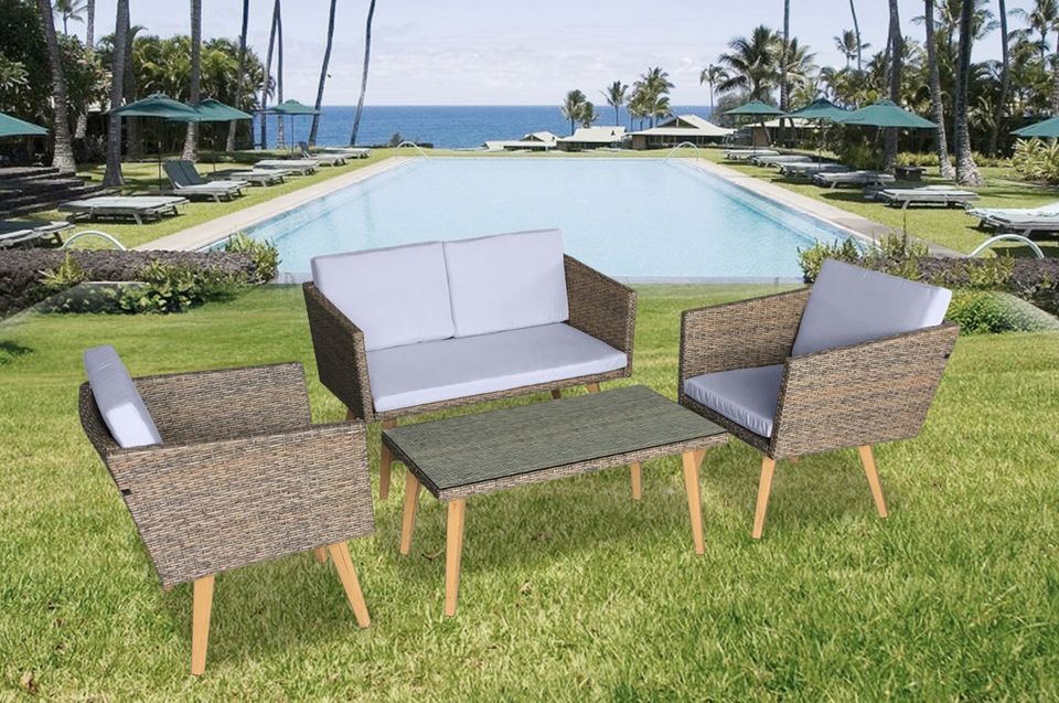 Gartenmöbel Set Polyrattan Lounge Cassis vonJ etLine 2.Wahl * in Baden