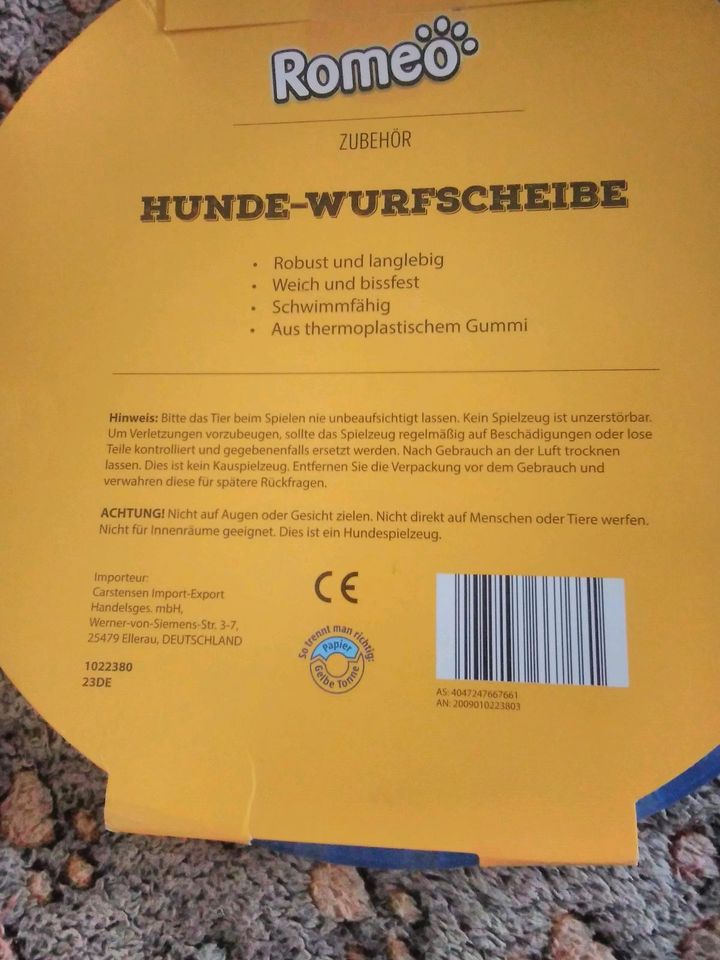 FRISBEE Hunde WURFSCHEIBE 24 cm Durchmesser NEU/OVP schwimmfähig in Henstedt-Ulzburg