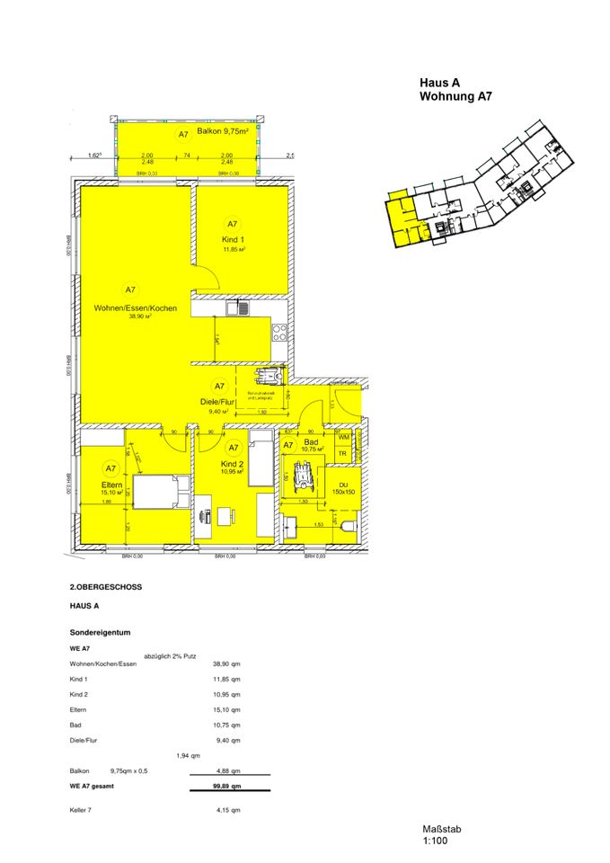 Moderne & Großzügige 4-Zi.-Whg. 105 qm NEUBAU Künzelsau in Künzelsau