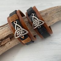 TRIQUETRA, Keltenschmuck, breites Leder-Armband unisex Baden-Württemberg - Keltern Vorschau