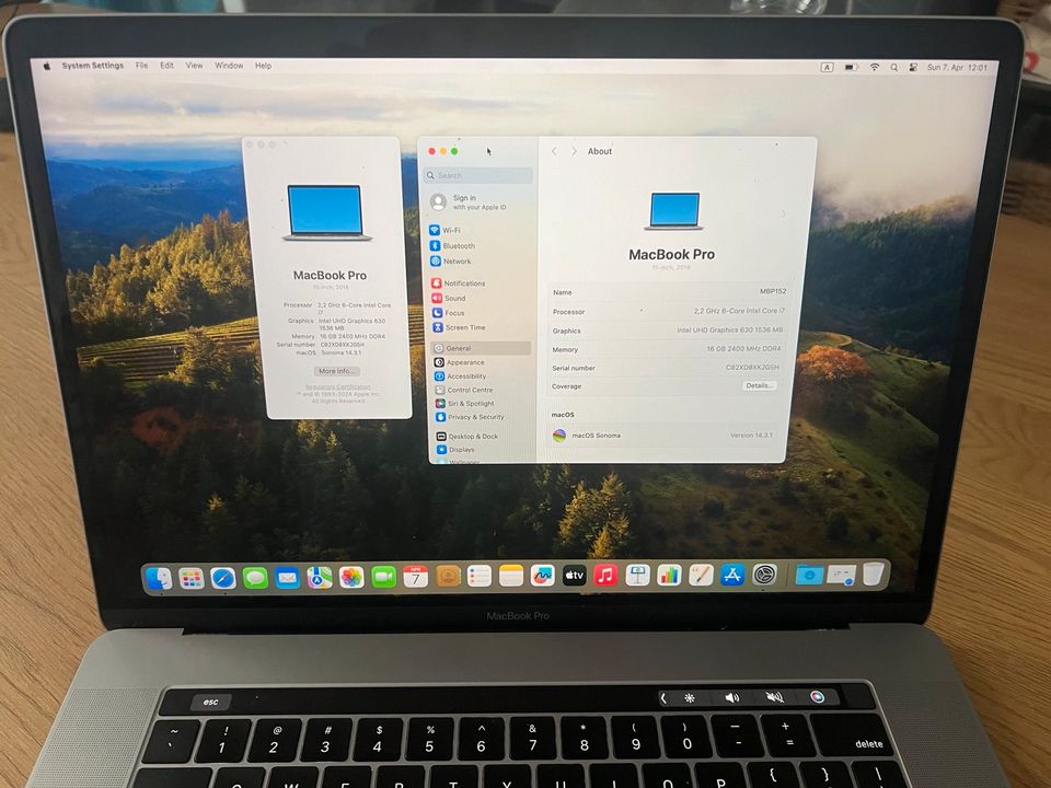 MacBook Pro 15, 2018, i7, 16 Gb, 256 Gb in Berlin