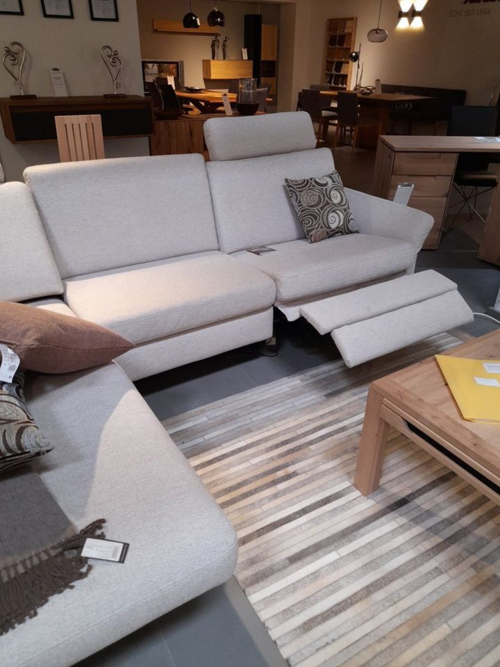 Polstergarnitur, Global Arima N, Stoff, Ecksofa, Sofa, creme in Gundelsheim