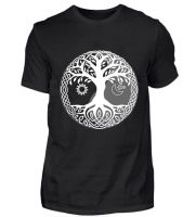 T-Shirt Lebensbaum Yggdrasil mit Sonne Mond und Sterne schwarz Elberfeld - Elberfeld-West Vorschau
