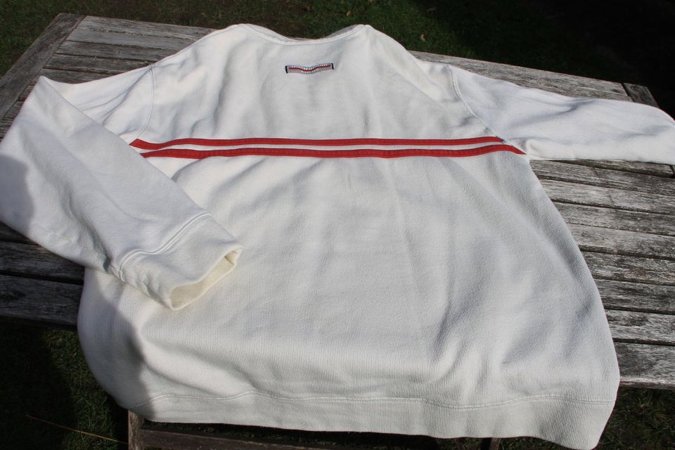Pullover von Nike Half Zip gerippt Wollweiß Größe XL in Westensee