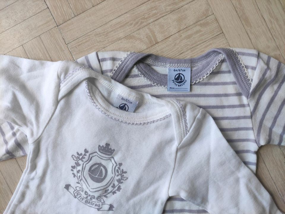 2 neue Langarmbodys von Petit bateau in Größe 6m /67 cm in Römerberg