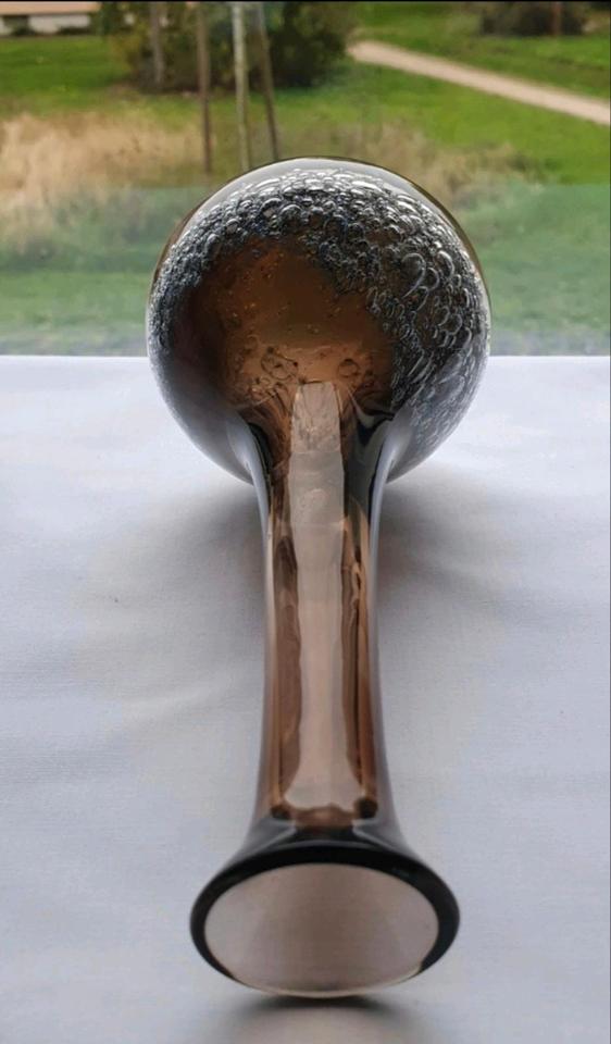 Vase Glas, Rauchtopasvase, Zwiesel Glas „Florida“, Design: Heinri in Erlangen
