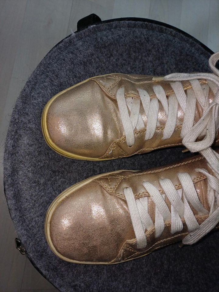 S.Oliver Damen Sneaker halbhoch Gr. 39 goldbronzefarben in Bisingen