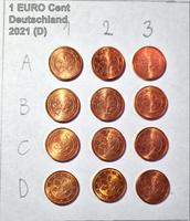 1 Cent Eurocent Deutschland 2021 (D) – Umlaufmünze München - Milbertshofen - Am Hart Vorschau