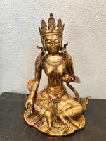 Sitzender Buddha Tara 21cm. Bronze patiniert Bayern - Neufahrn Vorschau