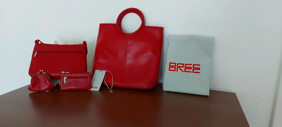 Bree Leder Taschenset 3 teilig original Duty red in Krefeld