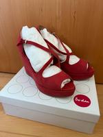 Boden Plateau Pumps Sandalen Wildleder Sandaletten Keilpumps rot Bayern - Augsburg Vorschau