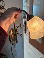 Wandlampe , messing, glas, mit Zugband Bayern - Geretsried Vorschau