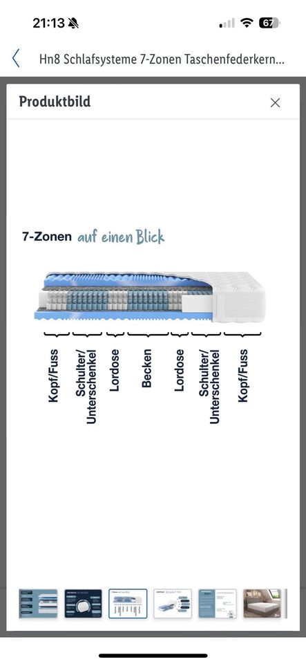 2x Taschenfederkernmatratzen von Hn8 / 90x200 wie Neu in Rostock