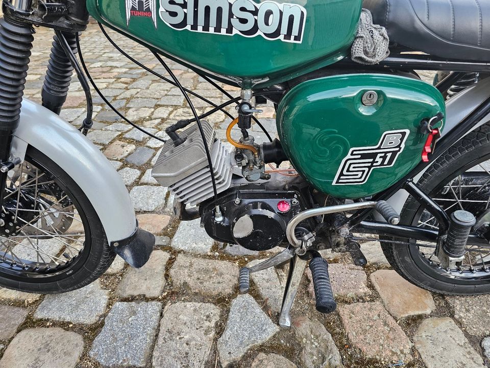 Simson S51 mit Anhänger in Hohenmölsen