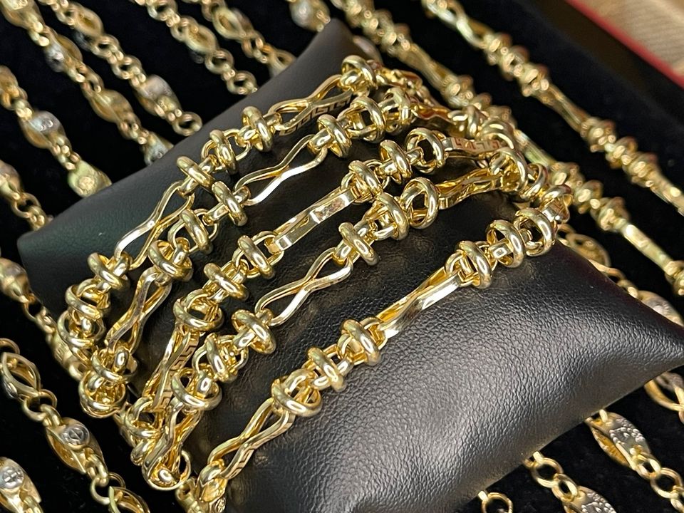 Goldkette 585 14K Halskette Damen Herren Medusa Goldring Schmuck in Berlin