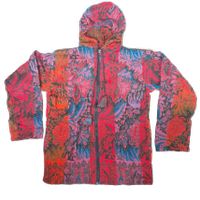 Flauschige Hippie Jacke mit buntem Blumenmuster in Rot, UNISEX Bayern - Straubing Vorschau