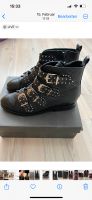 Biker Boots schwarz Leder Gr 40  Pavement Hessen - Geisenheim Vorschau