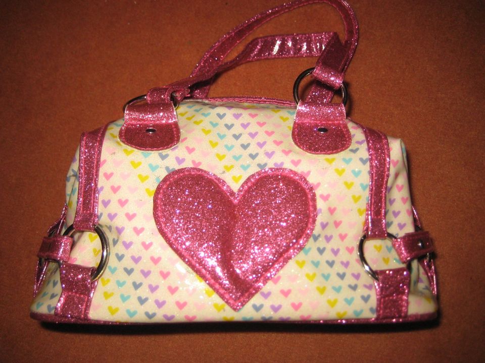 Herz-Pink-Glitzer Tasche für Mädchen, Trageriemen, Reißverschluß in Heilbronn