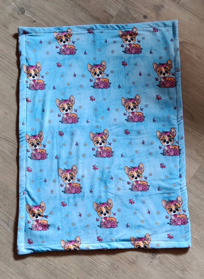 Babydecke Kinderwagen Baumwolle Fleece Handmade in Coburg