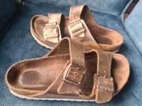 Birkenstock Arizona Sandalen Metallic Copper Gr. 36 Leder Nordrhein-Westfalen - Langenfeld Vorschau