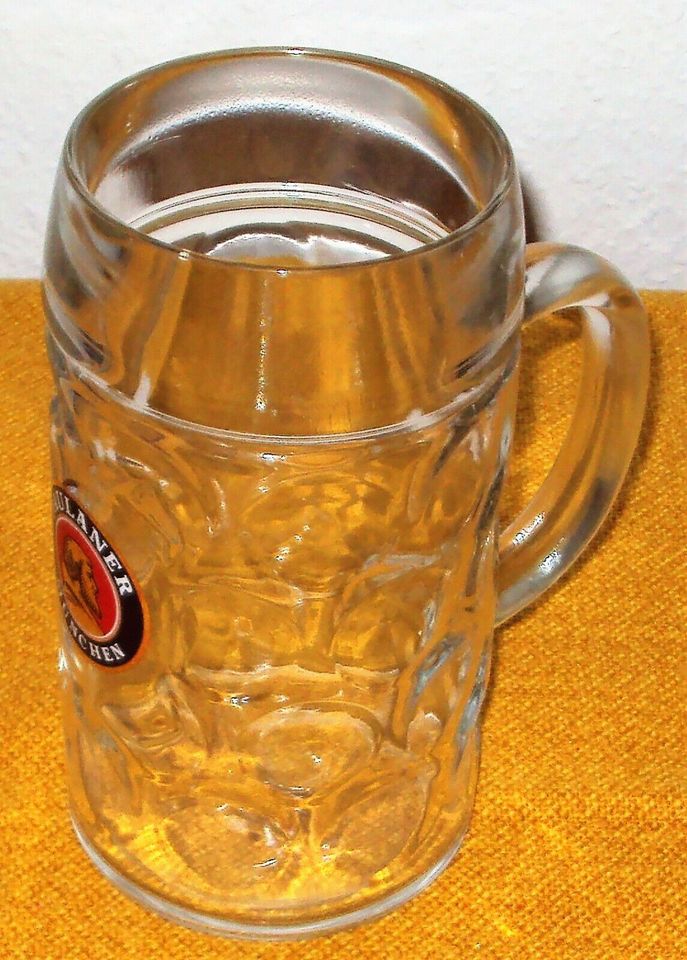 Grosser Paulaner München Bierkrug, Maßkrug aus Glas 1 Liter NEU in Berlin