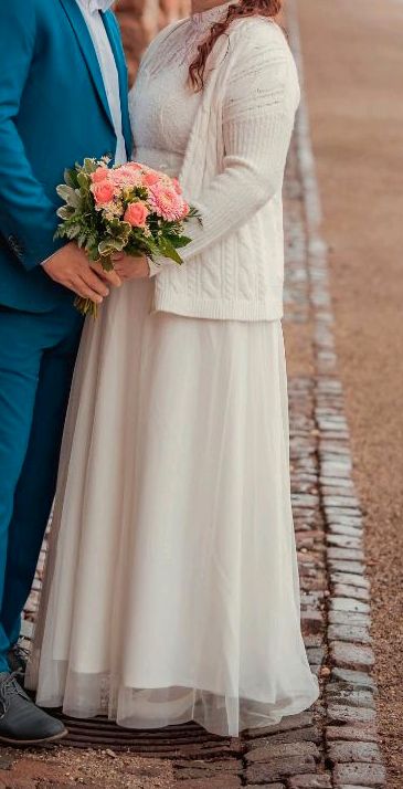 Hochzeitskleid brautkleid standesamtkleid schlicht in Lindenberg (Pfalz)