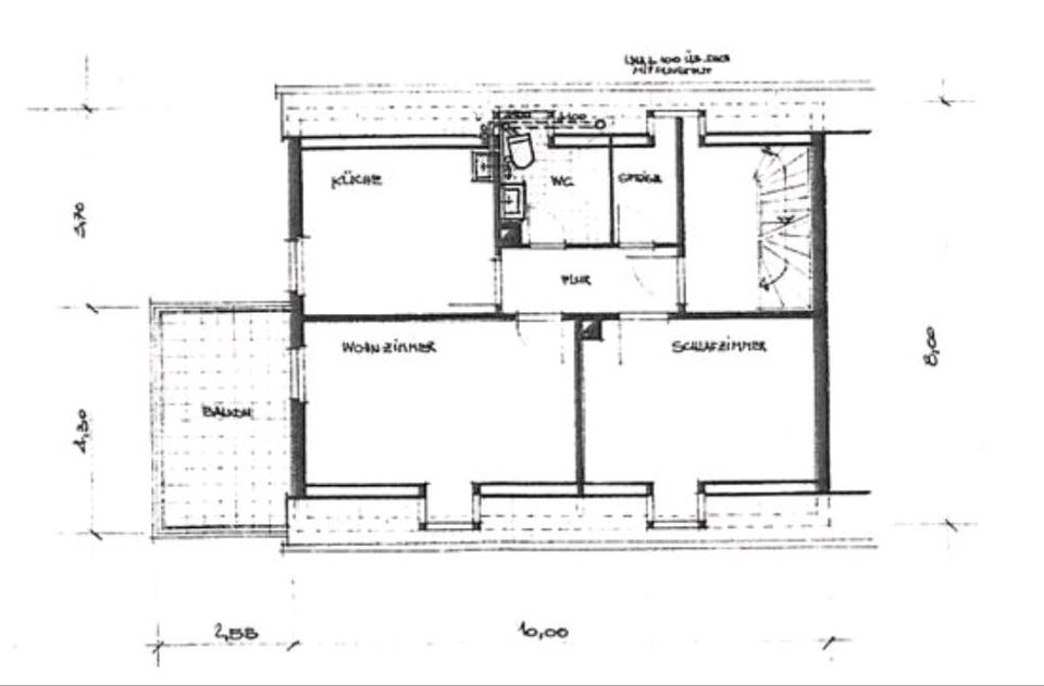 2 Zimmer DG Wohnung mit Balkon - möbliert in 90453 Nürnberg in Nürnberg (Mittelfr)