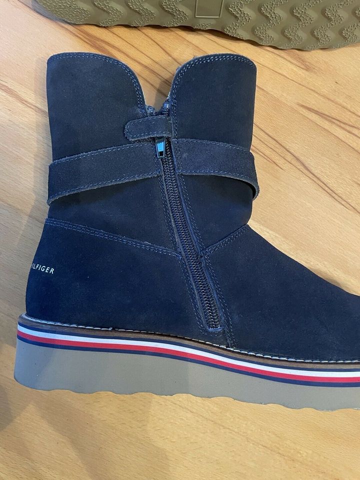 Tommy Hilfiger Stiefel Damen Stiefeletten blau Winter 39 in Böhl-Iggelheim