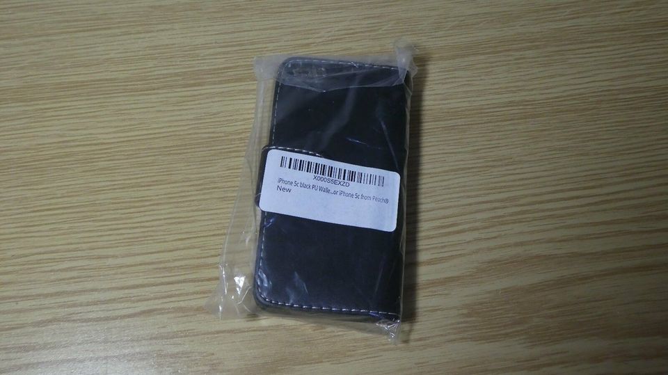 Handyhülle Smartphone Wallet iPhone S5 schwarz Lederimitat NEU in Herne