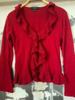 Wolljacke Rüschen reine Wolle Strickjacke elegant rot 36/38 Niedersachsen - Stoetze Vorschau