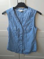 S 36 Bluse Kurzarm gestreift blau weiß hm h&m ärmellos Obervieland - Habenhausen Vorschau