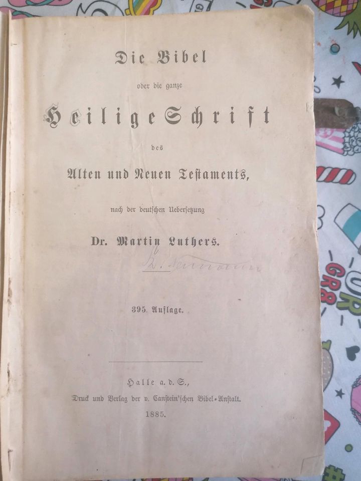 Alte Bibel, von 1885, Martin Luther, Rarität, Einzelstück!!!! in Zirchow