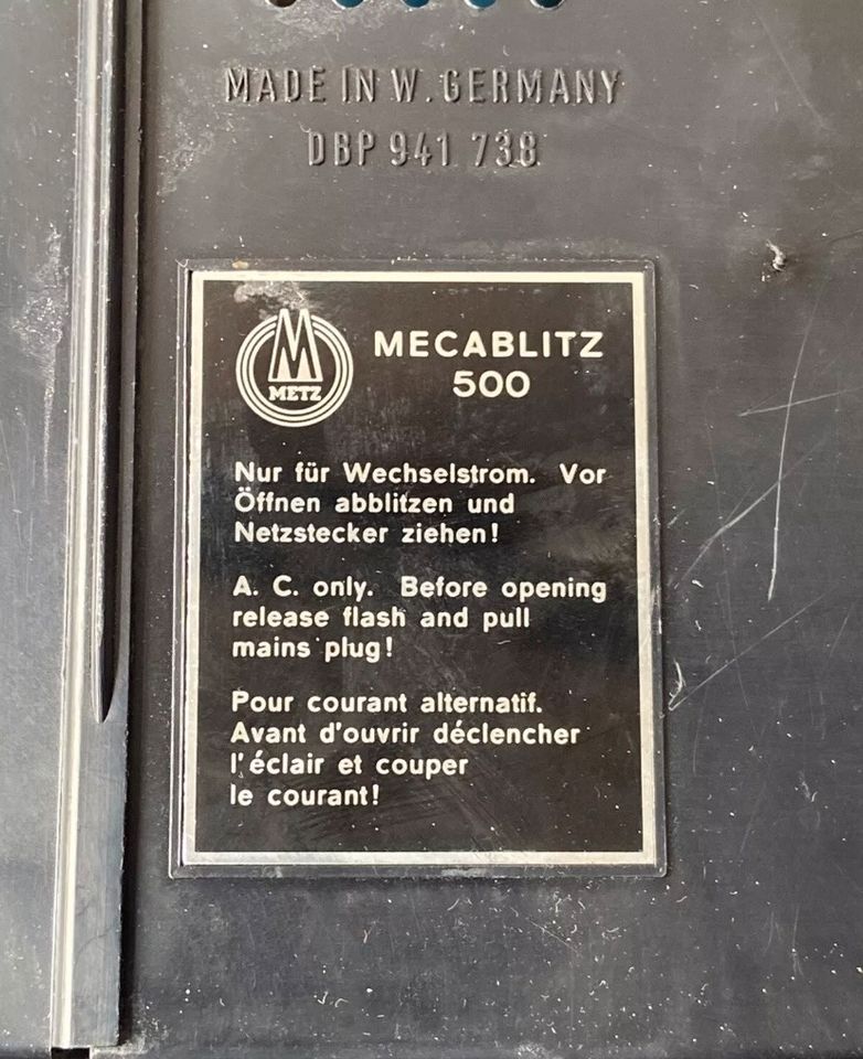 Vintage Metz Mecablitz 500 aus 60er Jahren in Neustadt am Rübenberge