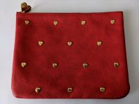 Indigo Leder Tasche Clutch Vintage Brieftasche rot gold Herzen Dresden - Innere Altstadt Vorschau