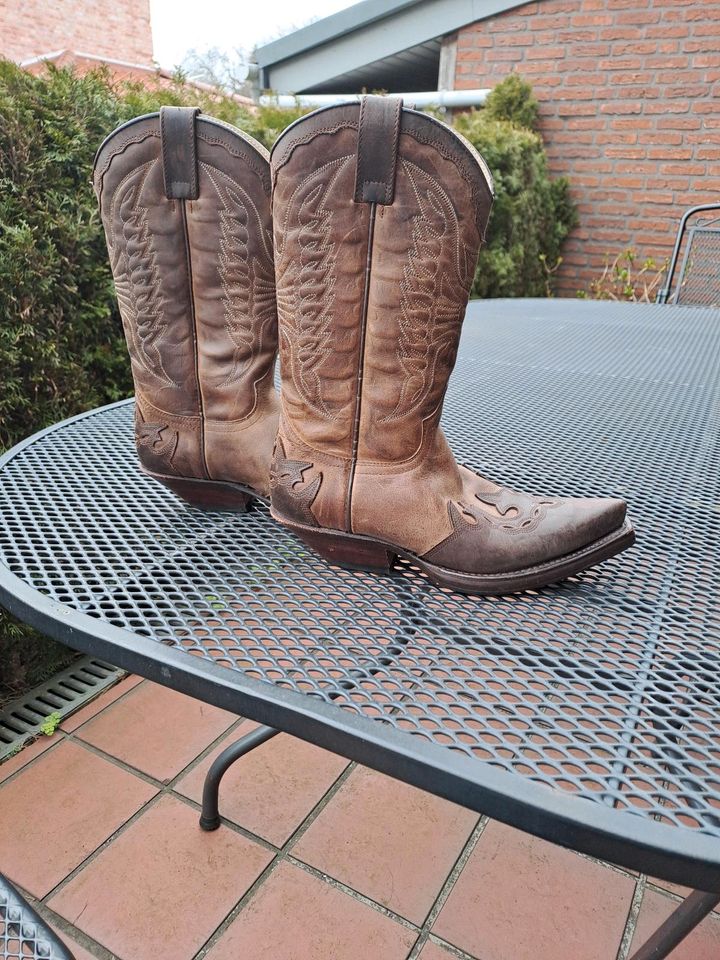 Cowboystiefel Sendra braun handgenäht neuwertig VB 119 (NP 349) in Hamburg