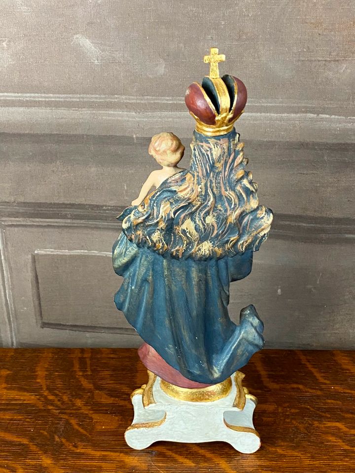 HEILIGENFIGUR MADONNA MIT DEM JESUSKIND HOLZ HANDBEMALT POLYCHROMIE 32cm - Versand kostenlos - Wir sind für Sie da lokal in 86830 Schwabmünchen oder online ARTHOME24 in Schwabmünchen