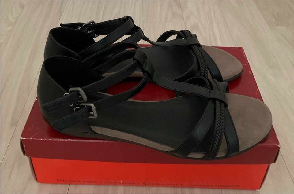 Graceland Sandalen Größe 42 Damen Damenschuh Schuh schwarz flach in Neckarsulm