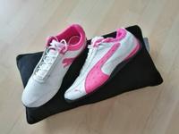 PUMA Damensneaker weiß-pink LEDER Gr.39 wie neu. Rheinland-Pfalz - Kruft Vorschau