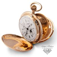 585 14K Taschenuhr Gold Paris 1889 Mondphase chrono Kalender Uhr Rheinland-Pfalz - Igel Vorschau