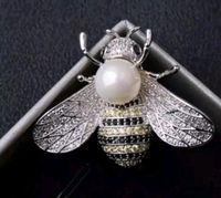 Brosche Biene Silber mit Kristallen. Perl. 4/3 cm. Top. Geschenk Niedersachsen - Katlenburg-Lindau Vorschau