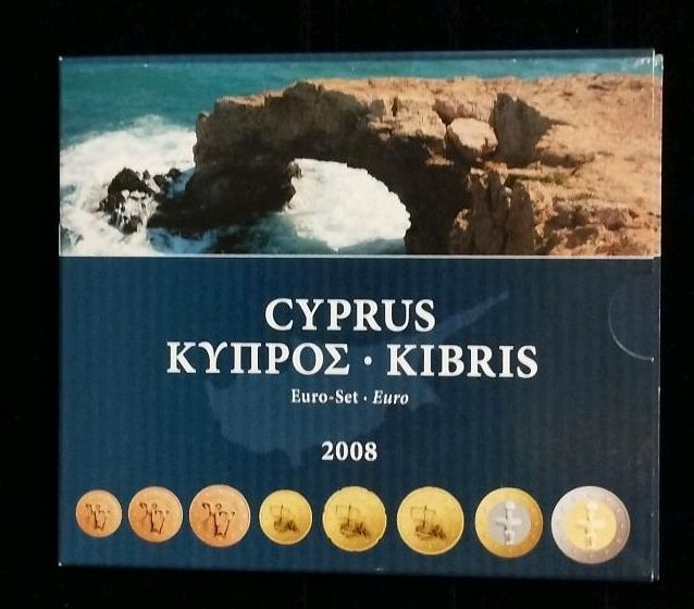 Kursmünzensatz Zypern 2008 in Düsseldorf